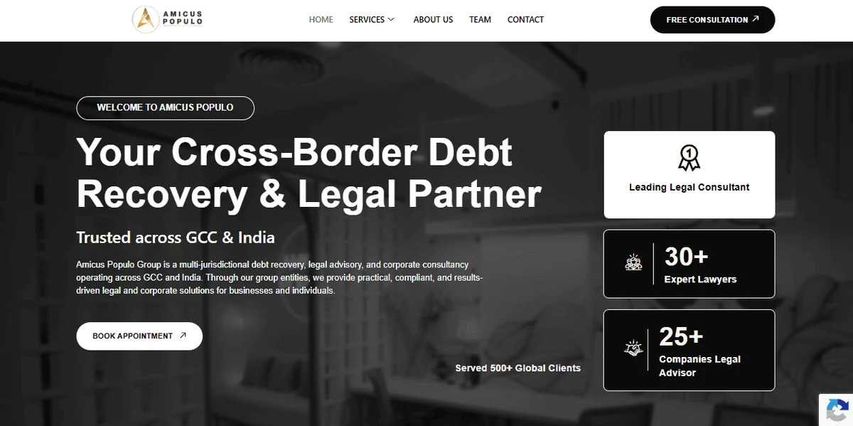 Amicus Populo supplied homepage capture